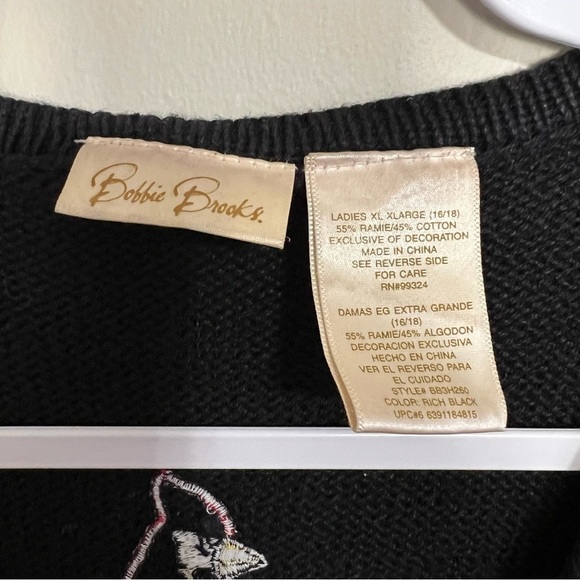 Vintage Bobbie Brooks Christmas Cardinal Holiday Embroidered Sweater Vest sz XL - Picture 4 of 9